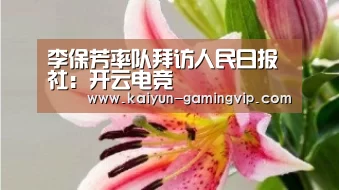 李保芳率队拜访人民日报社:开云电竞(图1) 开云赛事